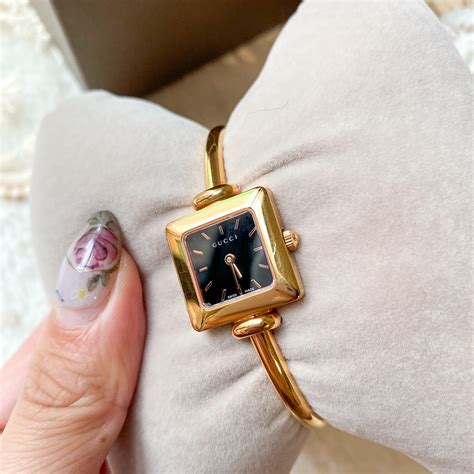 gucci gold bangle watch|vintage Gucci gold bangle watch.